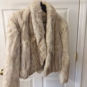 Soft, plush rabbit cropped jacket by Wilson